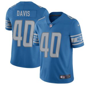 Elegant Comfortable Lions #40 Jarrad Davis Blue Team Color Men's Stitched NFL Vapor Untouchable Limited Jersey