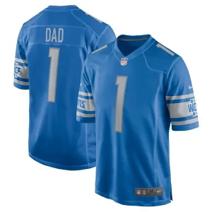 Elegant Eye - catching Number 1 Dad Detroit Lions Nike Game Jersey - Blue