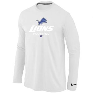 Elegant Impressive Detroit Lions Critical Victory Long Sleeve T-Shirt White