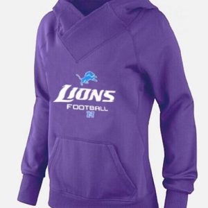 Elegant Luxurious Exclusive Marvelous Women's Detroit Lions Big & Tall Critical Victory Pullover Hoodie Purple