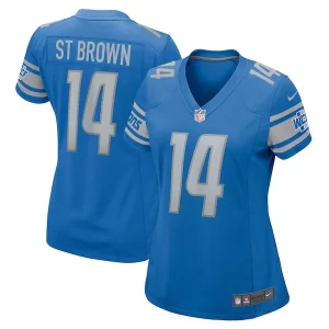 Elegant Luxurious Handsome Cool Amon-Ra St. Brown Detroit Lions Nike Women's Game Player Jersey - Blue
