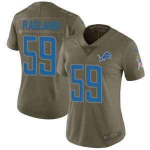 Elegant Superb Sleek Marvelous Lions #59 Reggie Ragland Olive Women's Stitched NFL Limited 2017 Salute To Service Jersey