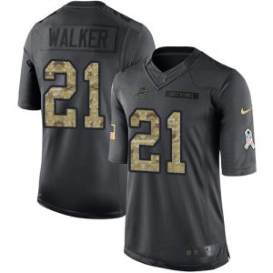 Exclusive Alluring Handsome Luxurious Lions #21 Tracy Walker Black Youth Stitched NFL Limited 2016 Salute to Service Jersey