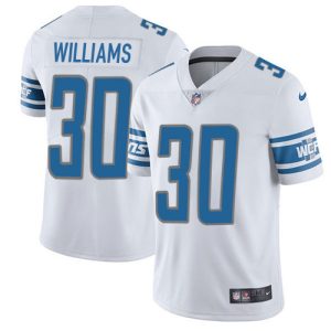 Exclusive Alluring Marvelous Lions #30 Jamaal Williams White Youth Stitched NFL Vapor Untouchable Limited Jersey
