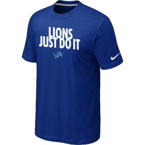 Exclusive Attractive Gorgeous Detroit Lions Just Do It Blue T-Shirt