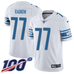Exclusive Chic Dashing Gorgeous Lions #77 Frank Ragnow White Men's Stitched NFL 100th Season Vapor Untouchable Limited Jersey