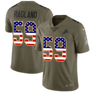 Exclusive Graceful High Quality Lions #59 Reggie Ragland Olive/USA Flag Men's Stitched NFL Limited 2017 Salute To Service Jersey