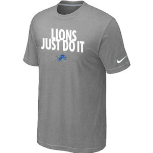 Exclusive Luxurious Sleek Premium Detroit Lions Just Do It Light Grey T-Shirt