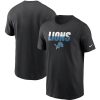 Exclusive Unique Authentic Detroit Lions Split T-Shirt Black