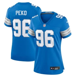 Exclusive Unique Gorgeous Premium Kyle Peko Detroit Lions Nike Women's Game Jersey - Blue