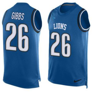 Exquisite Cool Impressive Outstanding Lions #26 Jahmyr Gibbs Blue Team Color Men's Stitched NFL Limited Tank Top Jersey