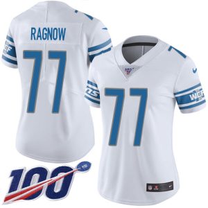 Exquisite Marvelous Impressive Chic Lions #77 Frank Ragnow White Women's Stitched NFL 100th Season Vapor Untouchable Limited Jersey
