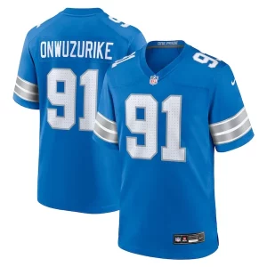Exquisite Stunning High Quality Levi Onwuzurike Detroit Lions Nike Team Game Jersey - Blue