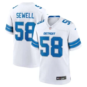 Eye - catching Alluring Penei Sewell Detroit Lions Nike Game Jersey - White