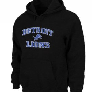 Eye - catching Authentic Comfortable Detroit Lions Heart & Soul Pullover Hoodie Black