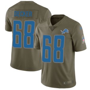 Eye - catching Cool Unique Modern Lions #68 Taylor Decker Olive Men's Stitched NFL Limited 2017 Salute to Service Jersey