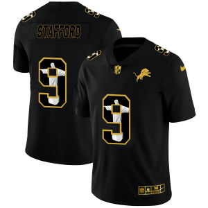 Eye - catching Dashing Detroit Lions #9 Matthew Stafford Men's Carbon Black Vapor Cristo Redentor Limited NFL Jersey