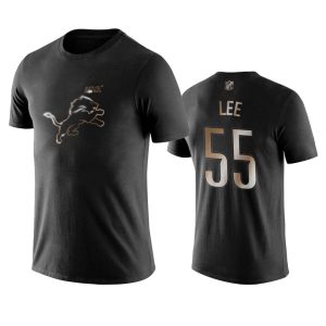 Eye - catching Exclusive Alluring Gorgeous Lions #55 Eric Lee Black NFL Black Golden 100th Season T-Shirts