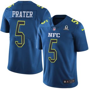 Eye - catching Graceful Cool Gorgeous Lions #5 Matt Prater Navy Youth Stitched NFL Limited NFC 2017 Pro Bowl Jersey