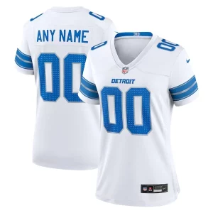 Eye - catching Superb Detroit Lions Nike Women's Custom Game Jersey - White