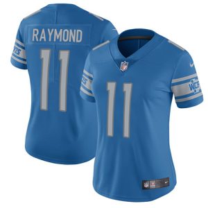 Eye - catching Superb Marvelous Exclusive Lions #11 Kalif Raymond Blue Team Color Women's Stitched NFL Vapor Untouchable Limited Jersey
