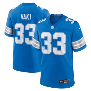 Fabulous Alluring Gorgeous Graceful Sione Vaki Detroit Lions Nike Team Game Jersey - Blue