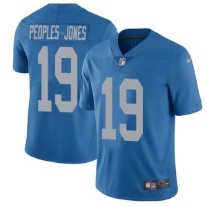 Fabulous Attractive Cool Lions #19 Donovan Peoples-Jones Blue Throwback Men's Stitched NFL Vapor Untouchable Limited Jersey