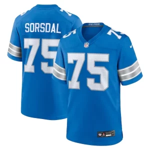 Fabulous Attractive Unique Colby Sorsdal Detroit Lions Nike Team Game Jersey - Blue