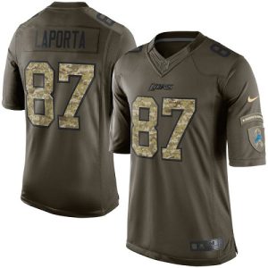Fabulous Comfortable Premium Superb Lions #87 Sam LaPorta Green Men's Stitched NFL Limited 2015 Salute to Service Jersey
