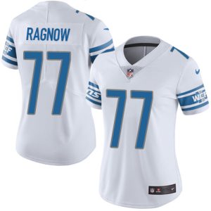 Fabulous Impressive Lions #77 Frank Ragnow White Women's Stitched NFL Vapor Untouchable Limited Jersey