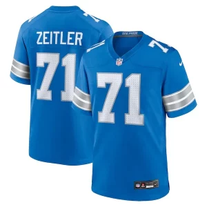 Fabulous Luxurious Stunning Impressive Kevin Zeitler Detroit Lions Nike Game Jersey - Blue