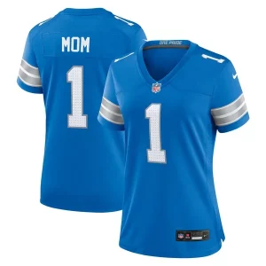 Fabulous Trendy Marvelous Superb Number 1 Mom Detroit Lions Nike Game Jersey - Blue