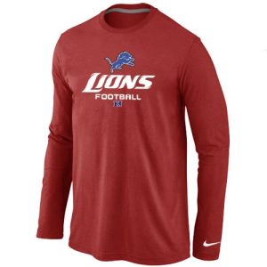 Fantastic Dashing Gorgeous Detroit Lions Critical Victory Long Sleeve T-Shirt Red