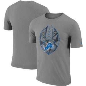 Fantastic Dashing Premium Men's Detroit Lions Gray Fan Gear Icon Performance T-Shirt