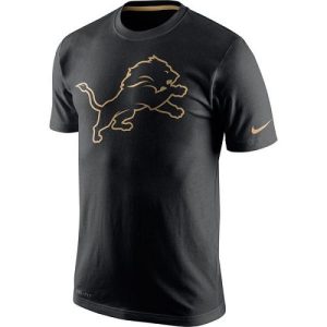Fantastic Gorgeous Smart Men's Detroit Lions Black Championship Drive Gold Collection Performance T-Shirt