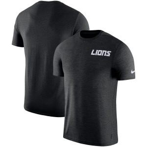 Fantastic Graceful Detroit Lions On-Field Coaches UV Performance T-Shirt Black