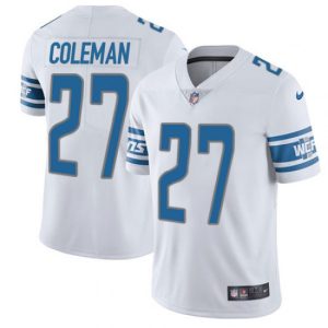 Fantastic Handsome Modern Smart Lions #27 Justin Coleman White Men's Stitched NFL Vapor Untouchable Limited Jersey