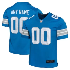 Fantastic Luxurious High Quality Unique Detroit Lions Nike Youth Custom Game Jersey - Blue