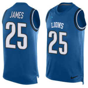 Fantastic Luxurious Stunning Stylish Lions #25 Craig James Blue Team Color Men's Stitched NFL Limited Tank Top Jersey