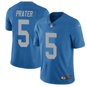 Gorgeous Comfortable Lions #5 Matt Prater Blue Throwback Youth Stitched NFL Vapor Untouchable Limited Jersey