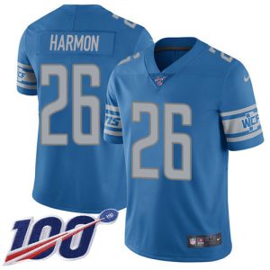 Gorgeous Fabulous Unique Lions #26 Duron Harmon Blue Team Color Men's Stitched NFL 100th Season Vapor Untouchable Limited Jersey