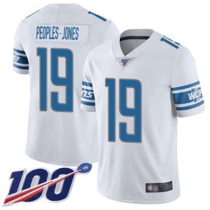 Gorgeous Fantastic Eye - catching Lions #19 Donovan Peoples-Jones White Youth Stitched NFL 100th Season Vapor Untouchable Limited Jersey