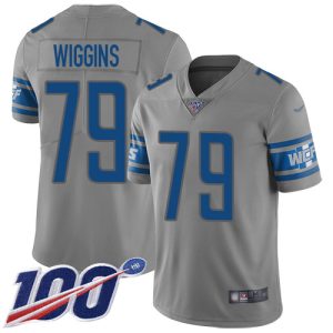 Gorgeous High Quality Classic Lions #79 Kenny Wiggins Gray Men's Stitched NFL Limited Inverted Legend 100th Season Jersey