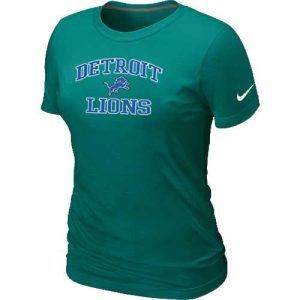 Gorgeous Luxurious Women's Detroit Lions Heart & Soul NFL T-Shirt Light Green