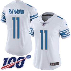 Gorgeous Modern Eye - catching Lions #11 Kalif Raymond White Women's Stitched NFL 100th Season Vapor Untouchable Limited Jersey