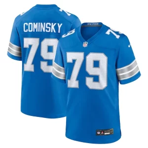 Gorgeous Premium Stunning John Cominsky Detroit Lions Nike Team Game Jersey - Blue
