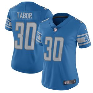 Gorgeous Trendy Lions #30 Teez Tabor Light Blue Team Color Women's Stitched NFL Vapor Untouchable Limited Jersey