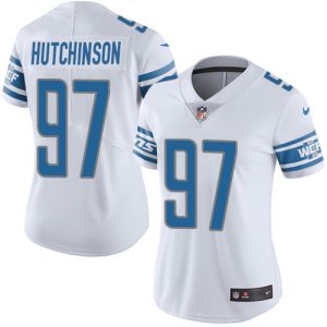 Gorgeous Trendy Modern Lions #97 Aidan Hutchinson White Women's Stitched NFL Vapor Untouchable Limited Jersey