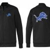 Gorgeous Trendy NFL Detroit Lions Team Logo Jacket Black_1