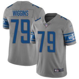 Graceful Classic Fabulous Exquisite Lions #79 Kenny Wiggins Gray Men's Stitched NFL Limited Inverted Legend Jersey